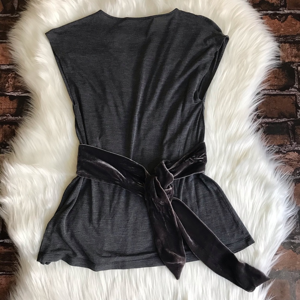 Diane Von Furstenberg Ferna Silk Blend Gray Blouse - Picture 5 of 7